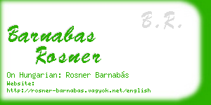 barnabas rosner business card