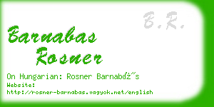 barnabas rosner business card